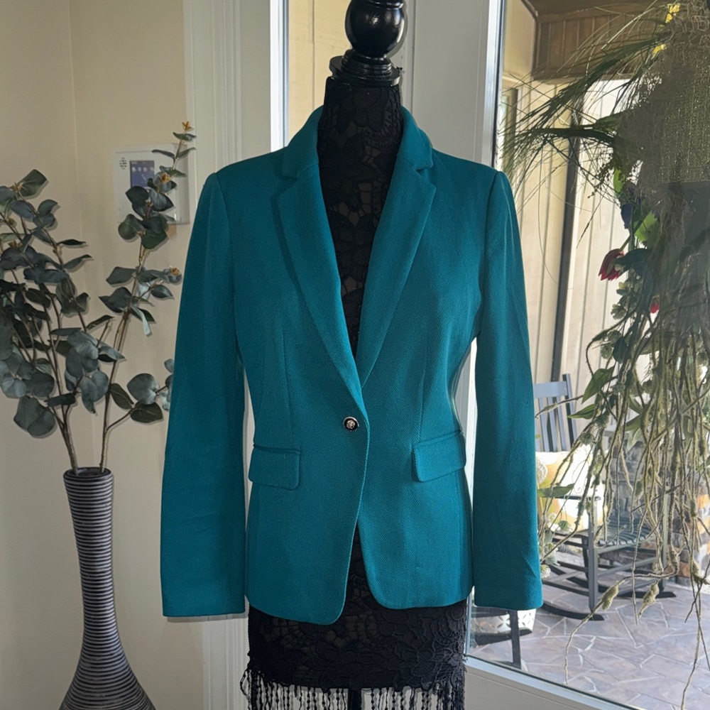Teal Single-Button Women's Blazer
